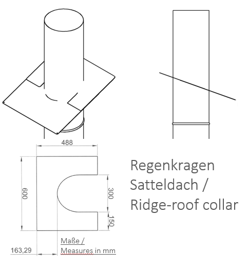 Regenkragen für Satteldächer für deine Grillkota hier auf www.kotagrills.de günstig kaufen.